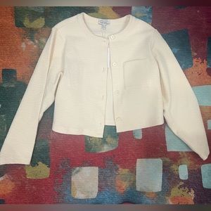 Cropped cotton blazer